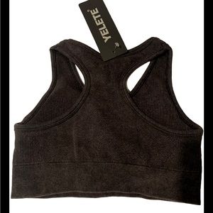 Sports Bra Black Yelette Spandex Size XS
